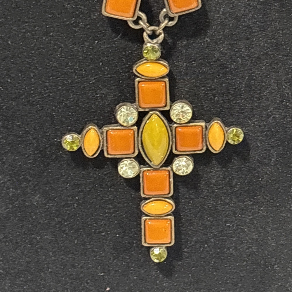 Lot Of 2 Unmarked Amber/Gold Necklaces - Picture 3 of 16